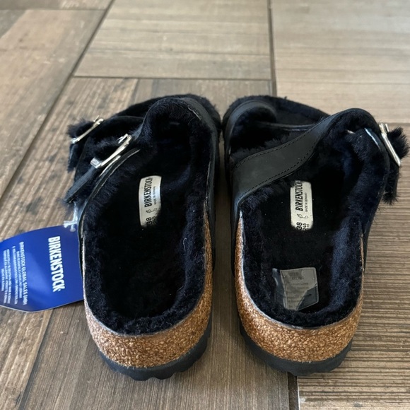 Birkenstock Mayari Shearling Natural Leather Oiled sandals size 7 - Picture 6 of 12